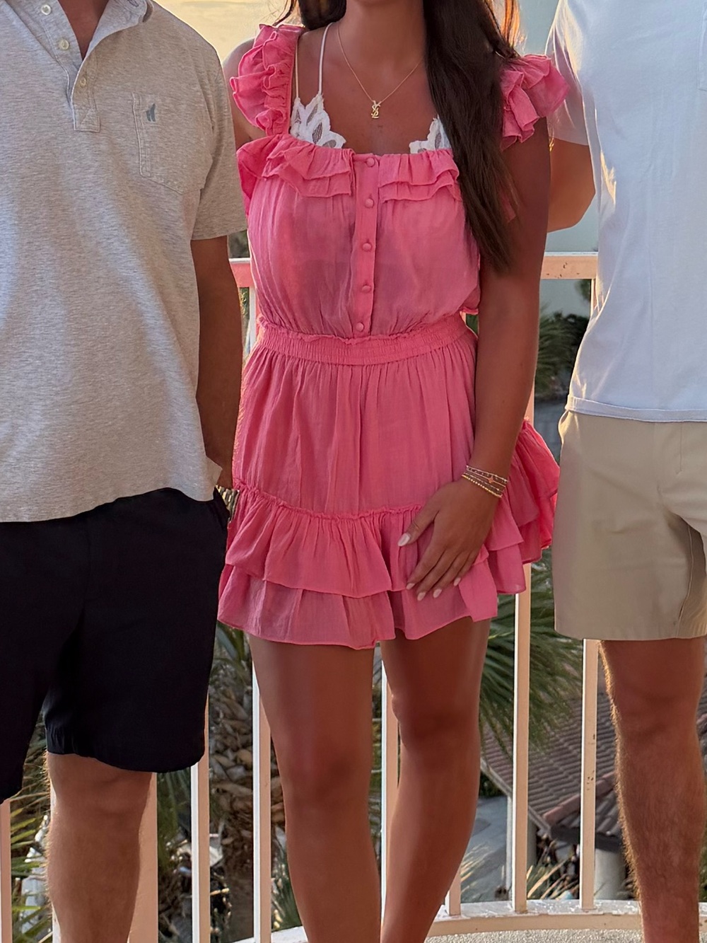 Chelsea & Violet Pink Ruffled Dress